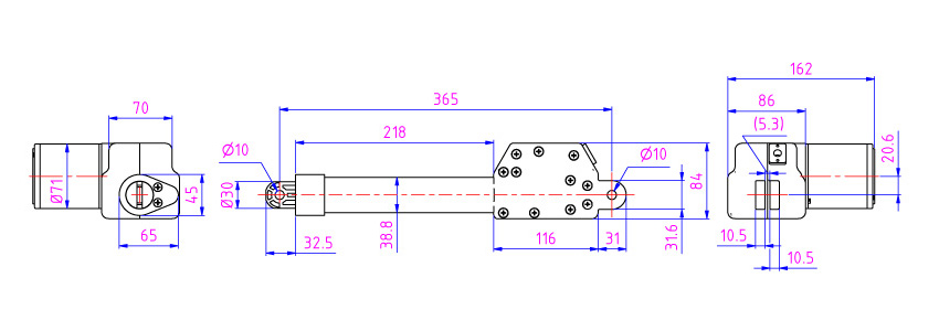 48V Mikro-Linearantrieb DC-Motor wird in Aufzügen, automatischen Rollläden und verstellbaren Krankenbetten verwendet.