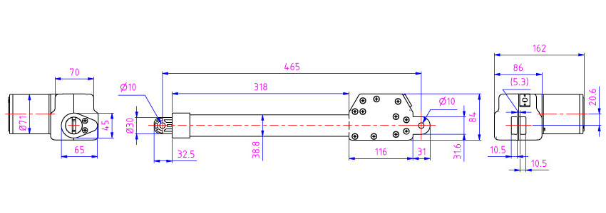 linear actuator dc motors usually used in very specific applications in a compact type as space vehicles.