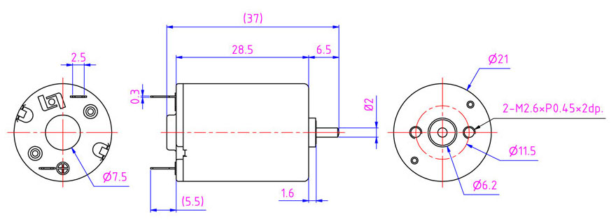 Ang mababang bilis na DC motor ay maaaring i-adjust ang boltagemula 6-12v upang mag-fit sa robot na naglilinis, coffee machine.