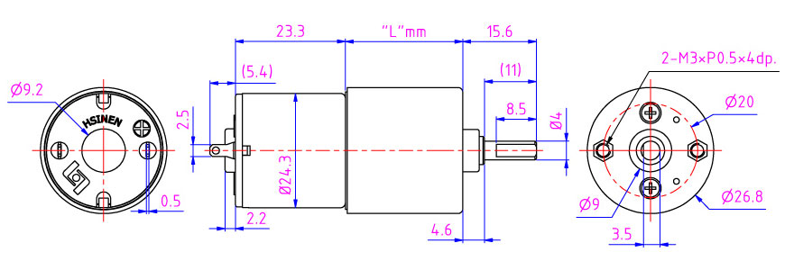 Mini 27mm gearbox with 6V DC industrial motors for claw machine, lab equipment, liquid dispenser motor.