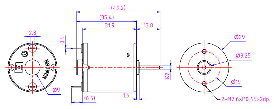 El motor mini de CC de 12v se utiliza a menudo en equipos de mesa, equipos médicos, persiana automática.