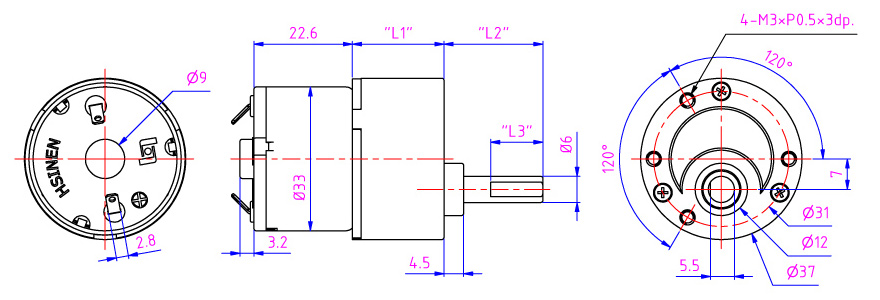 El motor de engranaje de CC de 30-35 mm se puede aplicar en automóviles eléctricos, pistolas de airsoft y cualquier dispositivo pequeño, engranajes para motor de CC.