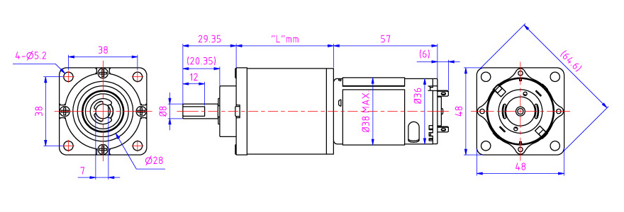 Bánh răng động cơ trong loại giảm tốc hành tinh thường được áp dụng trong robot thương mại, UAV và nhà máy.