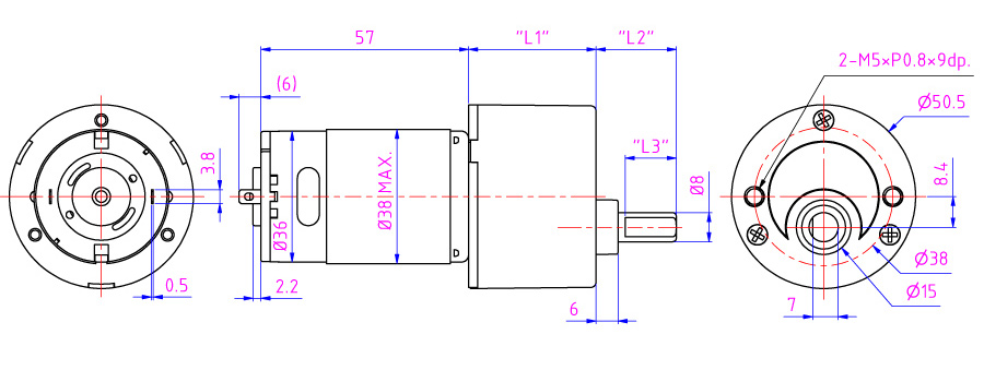 6V - 12V DC Stirnradgetriebemotor mit Getriebereduzierer und einem  Durchmesser von 50 mm, Hersteller von Mikromotoren für medizinische Geräte