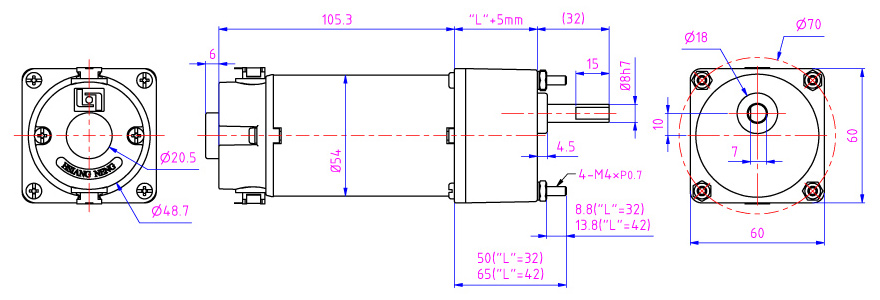 Động cơ DC có hộp số loại lớn dùng cho các động cơ công nghiệp trung bình như máy nghiền, thiết bị an toàn, động cơ bán hàng tự động.